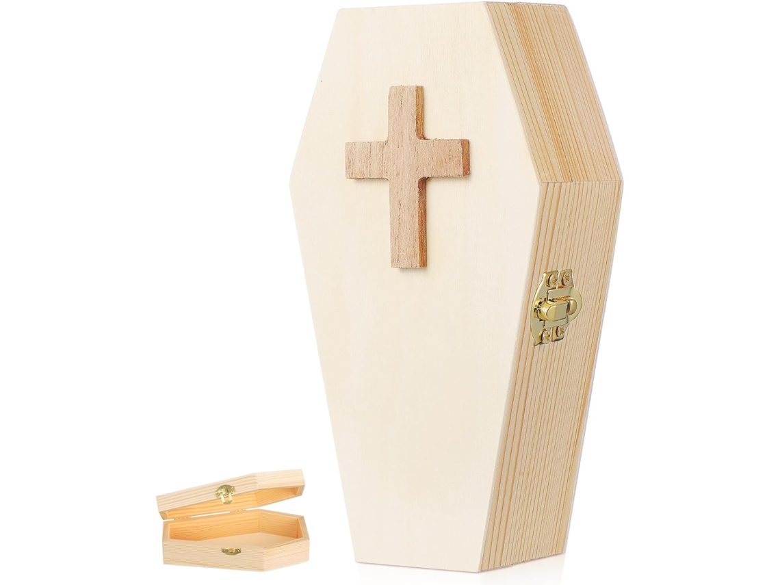 Almacenamiento Madera Forma Ataúd 15 5 8 3 Joyero Mascotas Decorativa Multifuncional Dulces Manualidades Caja
