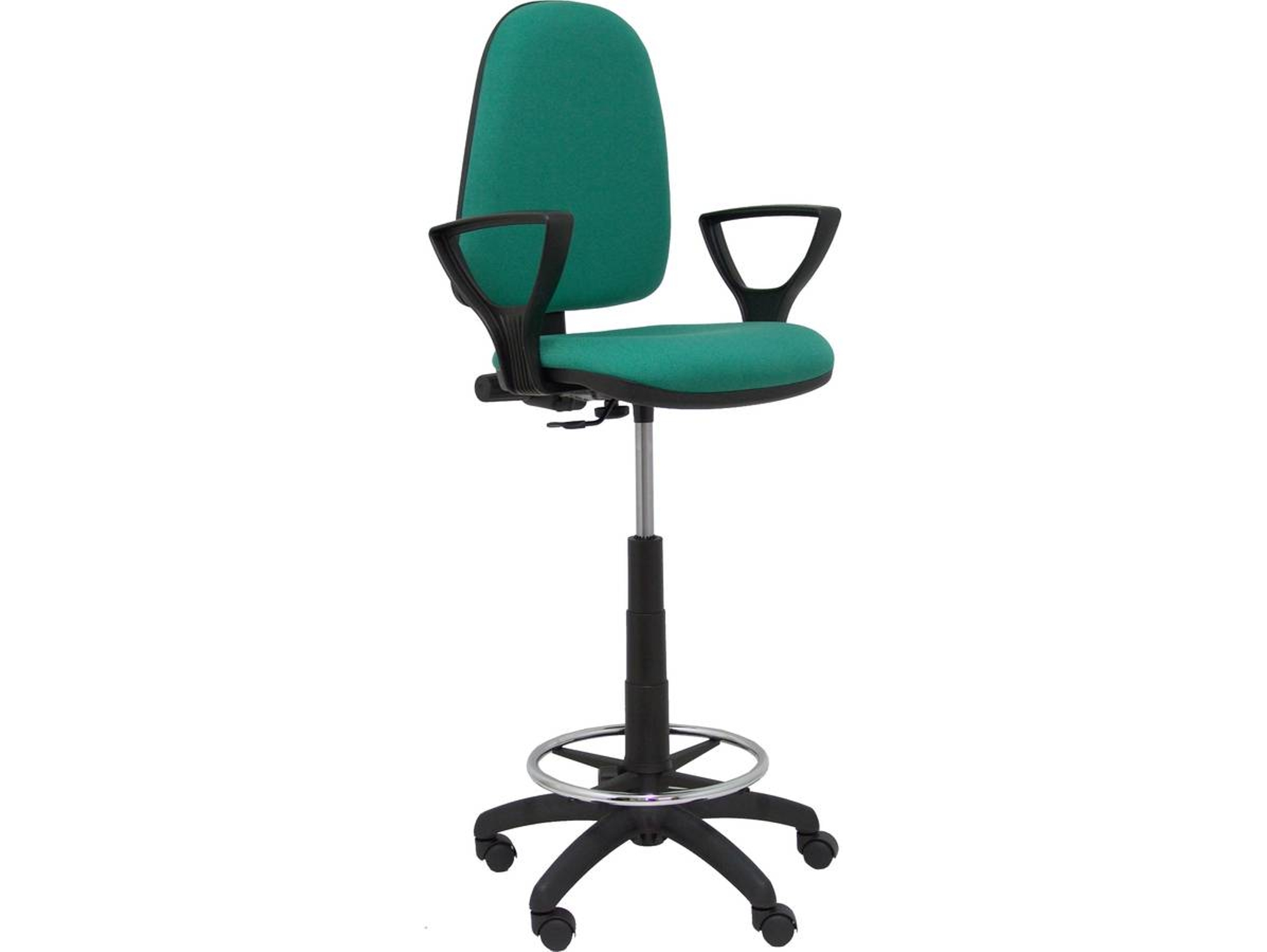 Silla de Escritorio Alta PIQUERAS Y CRESPO Ayna Verde (Brazos fijos - Tejido)