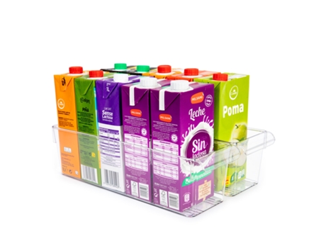 Doble Organizador Rectangular Para Nevera con Asa System Nº 10 PLASTIC FORTE
