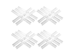 Paquete De 20 Rieles Din De Aluminio Extruido De 300 Mm X 11 Ranuras Para Montaje