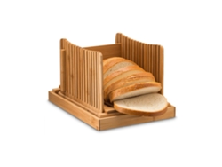 Cortador De Pan De Bambú Ajustable Con 3 Grosores, Plegable Y Con Bandeja Recogemigas.
