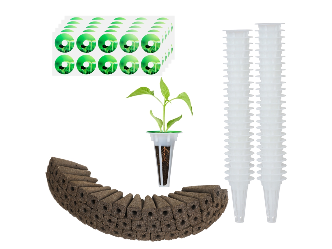 Kit de cultivo hidropónico para plantas, bloques y plántulas - Sin tierra