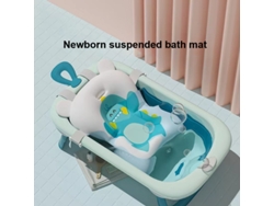 Alfombrilla de baño flotante para bebé con soporte para bañera y asiento flotante antideslizante, hamaca de baño rosa con forma de cruz Chennnls