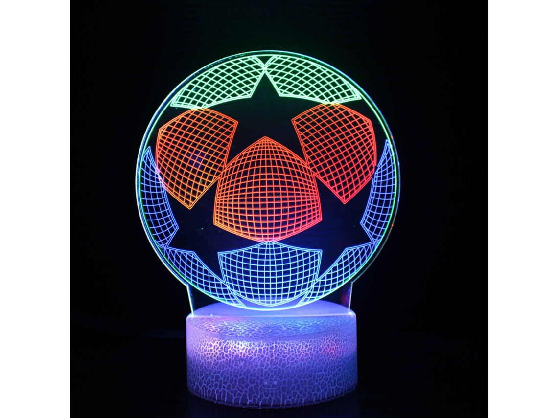 Lámpara De Noche De Fútbol Americano, 16 Colores Cambiantes Con Control Remoto, Visión Nocturna 3d Estéreo Henten Home