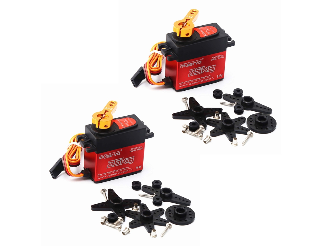 2 Servos Digitales Dsservo Ds3225 De 25 Kg, Resistentes Al Agua, Con Engranajes Metálicos, Para Coches, Barcos, Helicópteros Y Robots Rc.