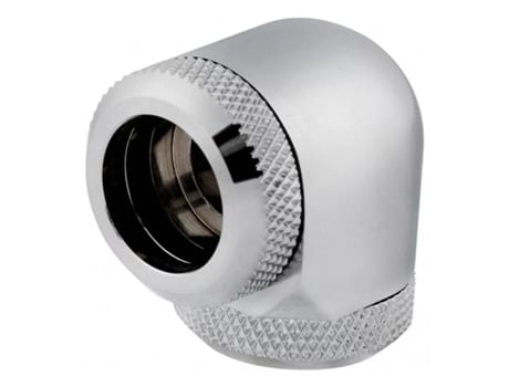 Racor para sistema de refrigeración líquida Corsair 90° 14mm OD - Cromo - Hydro X Series XF (x 2 )