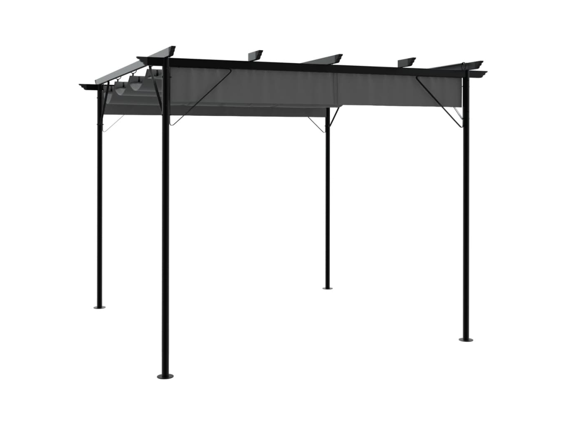 Pérgola VIDAXL Antracita Acero (3x3 m)