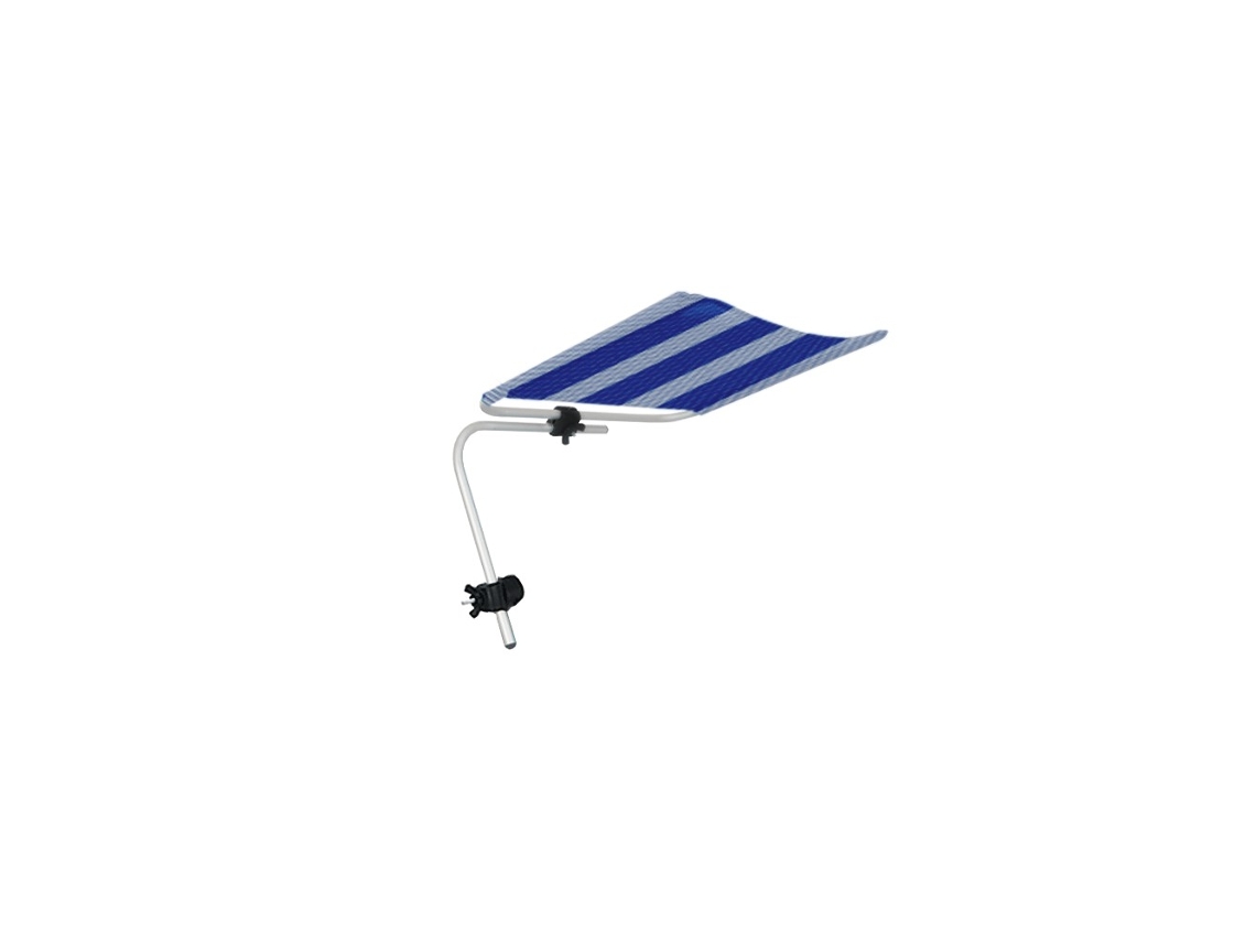 Sombrilla inclinable de rayas azules Marbueno para playa y jardín - Marbueno Summer