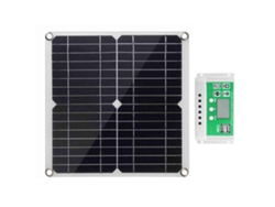 Kit De Panel Solar Monocristalino De 20 W Y 12 V Con Un 22 % De Eficiencia Y Controlador De 10 A Para Autocaravanas Y Embarcaciones Aisladas De La Red Eléctrica.