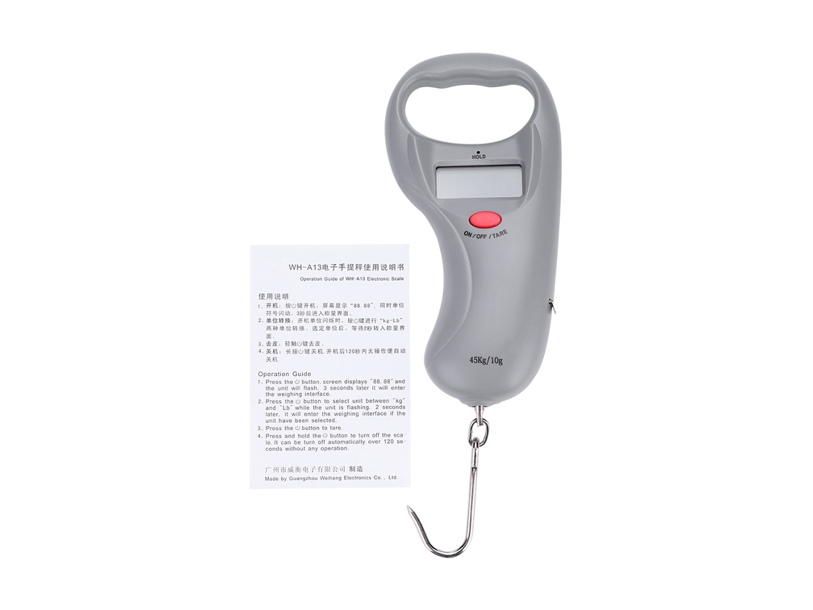 2026rebe-balanza Digital De Pesca Electrónica Portátil Weiheng Wh-a13l De 45kg Con Cinta Métrica