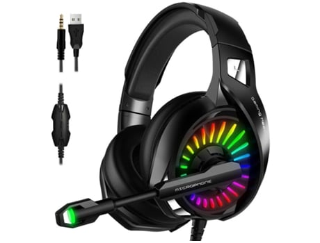 Auriculares Gaming ENZONS con Micrófono Compatible con Laptop Ps4 Ps5 Xbox One Pc con Luz Led RGB Micrófono con Cancelame
