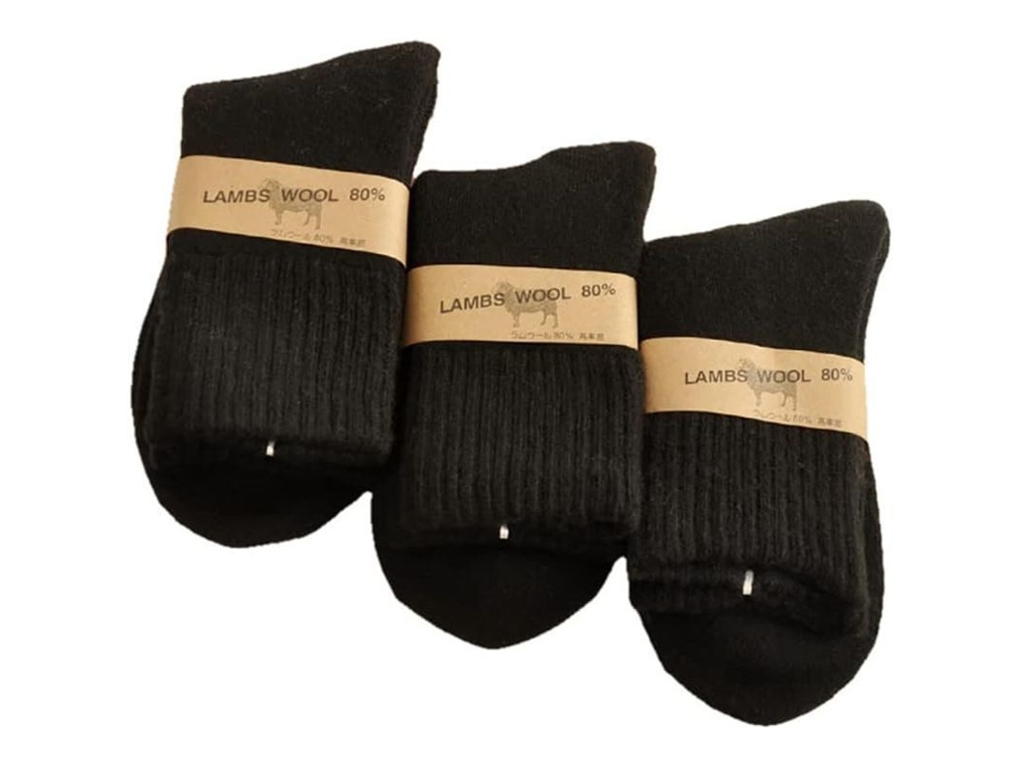 2026-calcetas De Lana Gruesas Con Felpa Calientes Para Hombre Calcetas De Dormir 3 Pares Negras