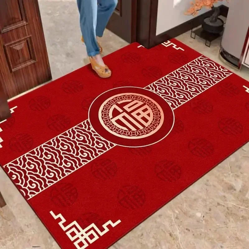 (estilo 3 60x90cm) Alfombra Decorativa De Año Nuevo Chino Con Palabras Auspiciosas Impresas.
