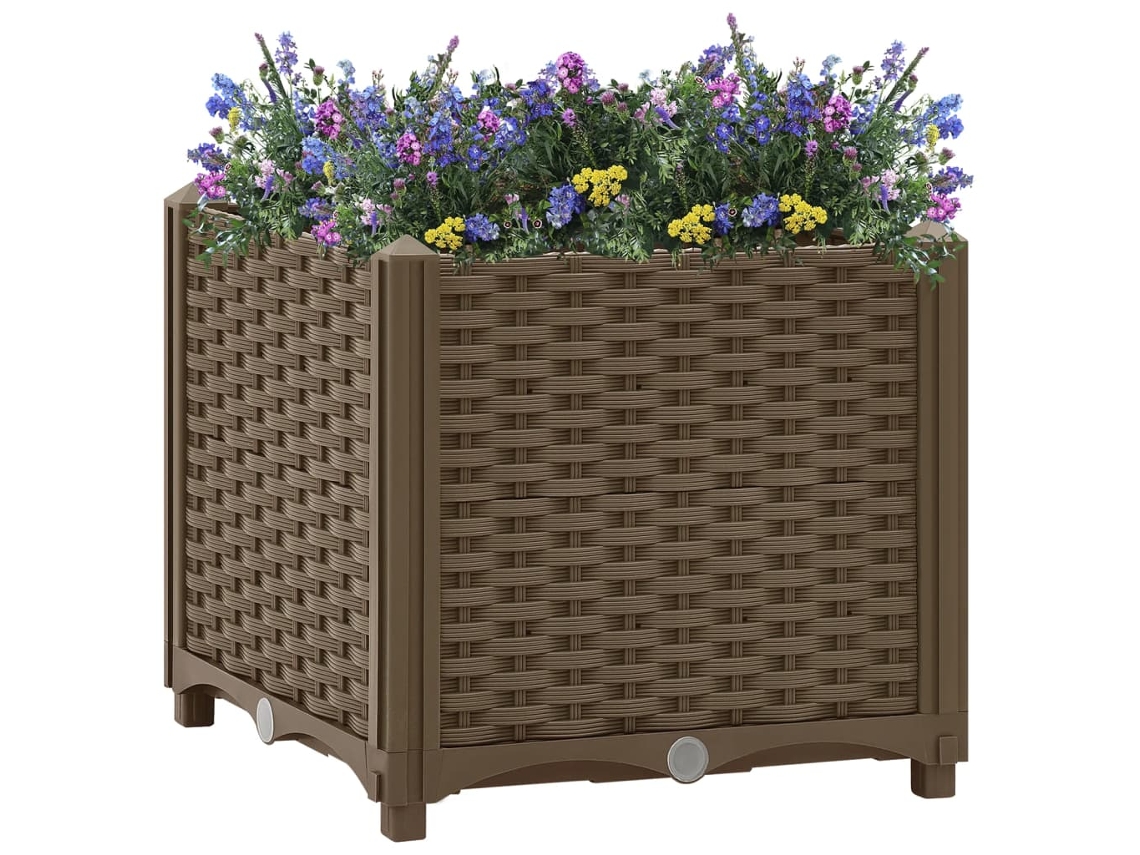 Macetero elevado de polipropileno de 40 x 40 x 38 cm, DKD Home Decor