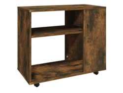 Mesa auxiliar en derivados de madera de roble ahumado MAISON EXCLUSIVE (70x35x55 cm)