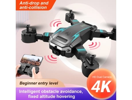 Dron de control remoto con cámara G6 4K HD (3 baterías - Duración de la batería: 15 min - Verde) YIZHOOD