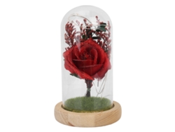 Flor rosa hecha a mano con luz LED, decoración para el hogar, regalo Worten