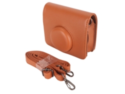 Caixa De Câmera Para Mini Evo De Couro Pu Retro Com Alça Removível Proteção Total Para Câmera Instantânea