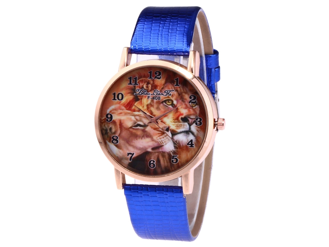 Reloj De Pulsera Zhoulianfa Para Mujer Con Números Arábigos, Correa De Poliuretano Y Movimiento De Cuarzo Azul.