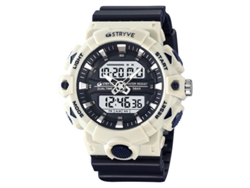 Reloj Deportivo De Moda Para Hombre (blanco Y Negro), Resistente Al Agua, Con Doble Pantalla, Luz Luminosa Y Cronógrafo Electrónico Multifunción.