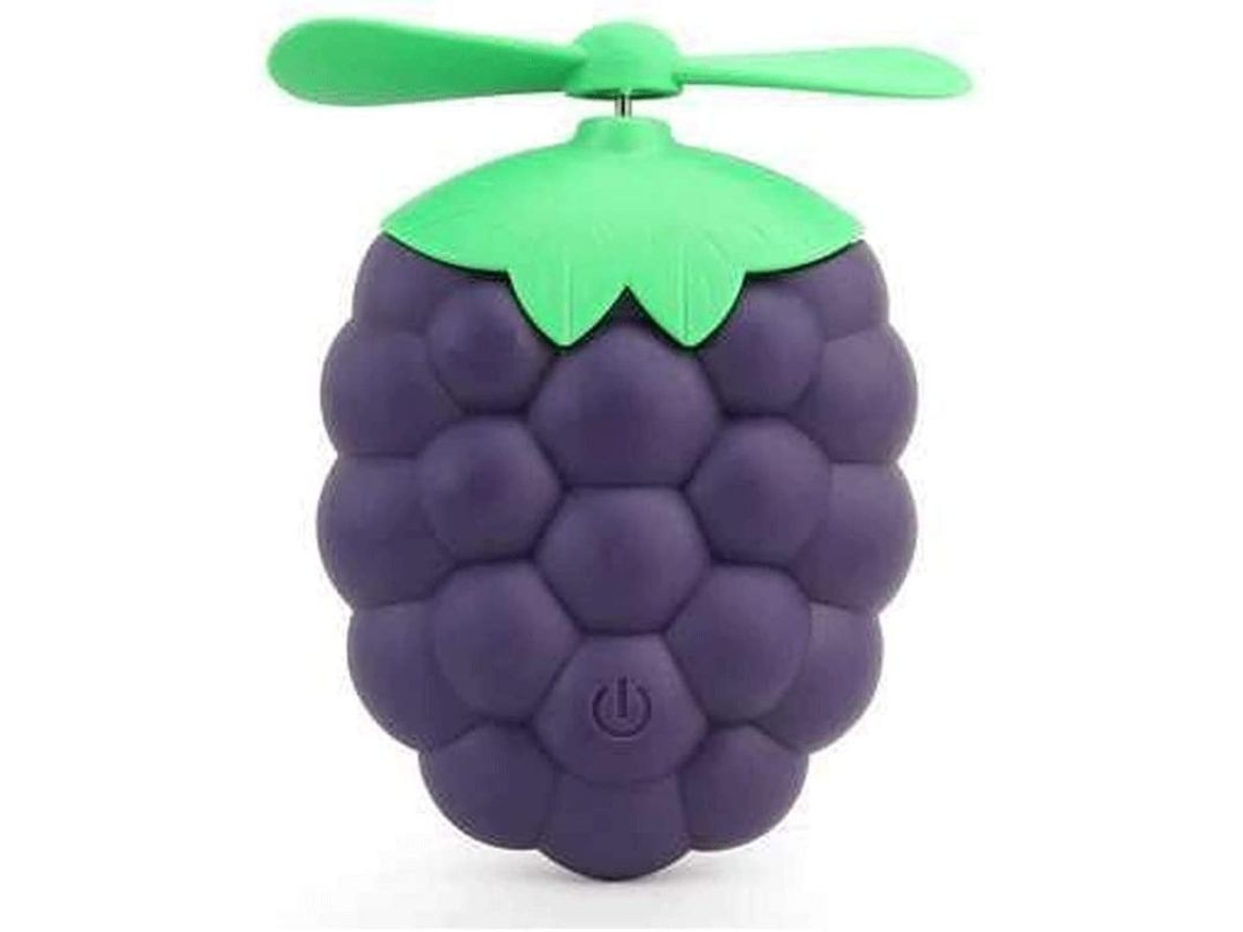 Ventilador Portátil Con Luz Led, Carga Usb, Diseño Creativo En Forma De Fruta (1 Unidad)