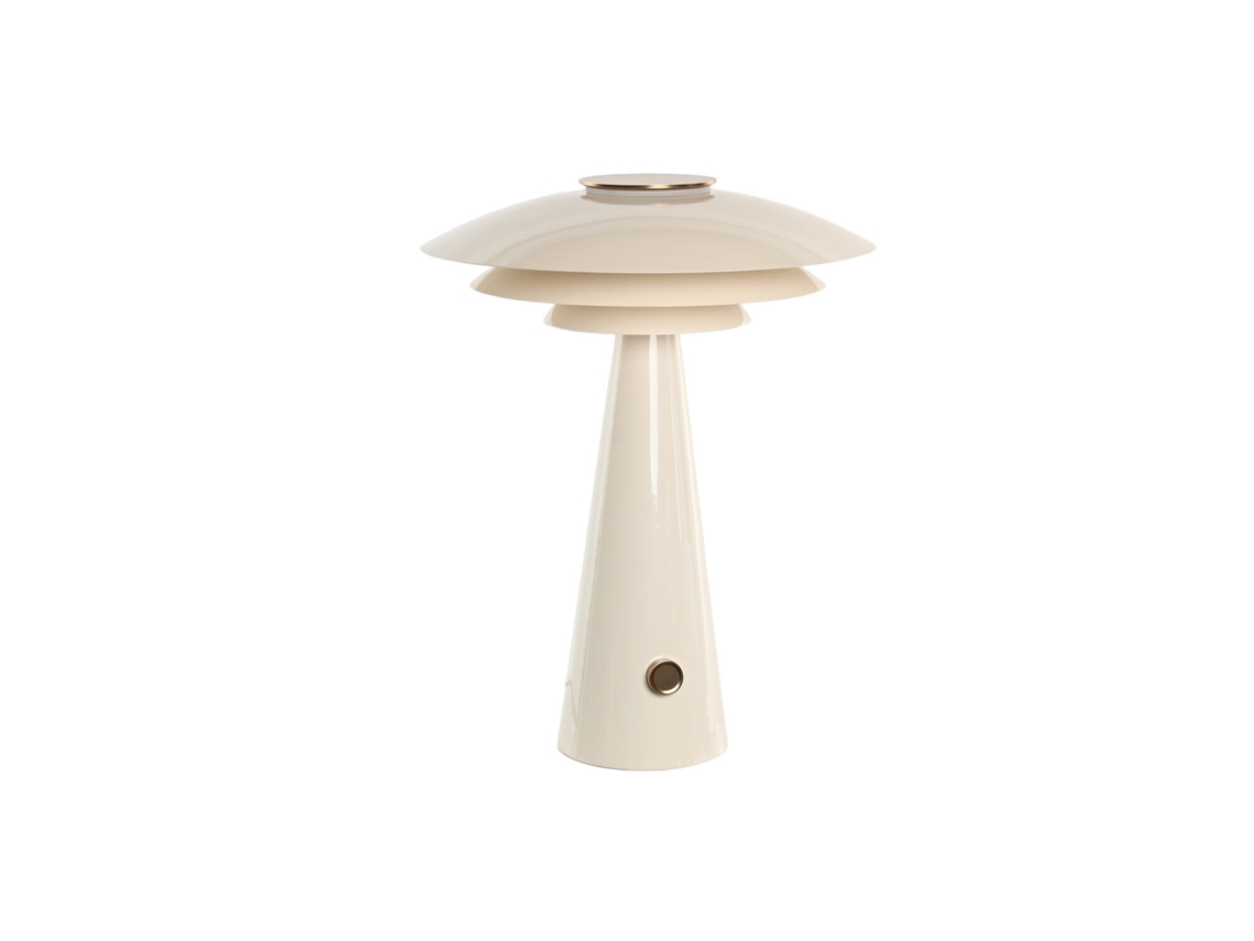 Lampara Sobremesa Metal Dimmer Blanco 38x38x50cm