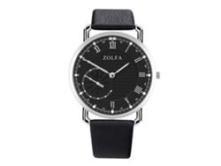 Reloj De Pulsera Hombre Moda Simple Correa Cuero Pu Analógico De Quartzo Negro
