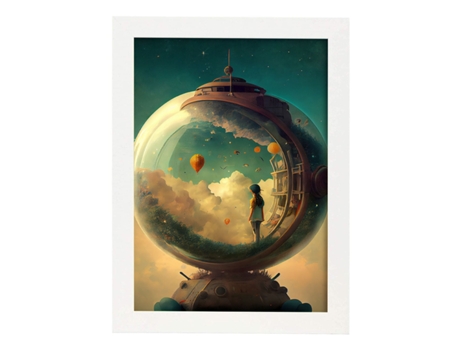 NACNIC Poster Claro Como El Cristal En Estilo Surrealismo Cinematográfico Ilustraciones Y Grabados De Historieta A4 Marcos Blancos