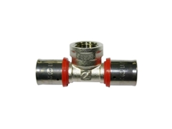 Te Hembra 1 Para Tubo Multicapa 32 Mm, Para Uso Con Maquina Prensadora, Gris