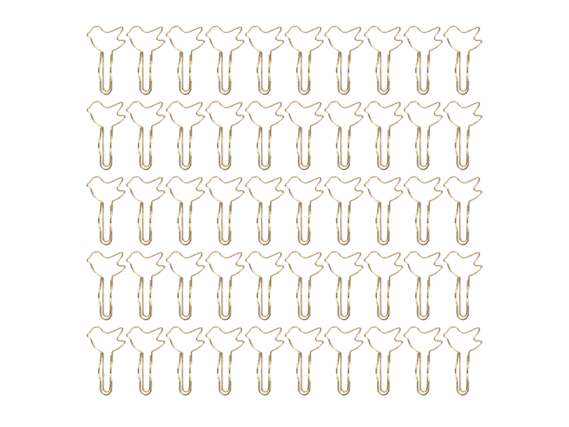 50pcs Clip Para Bolígrafo De Metal Pájaro Cuto Portabolígrafos Para Oficina Escolar Suministros