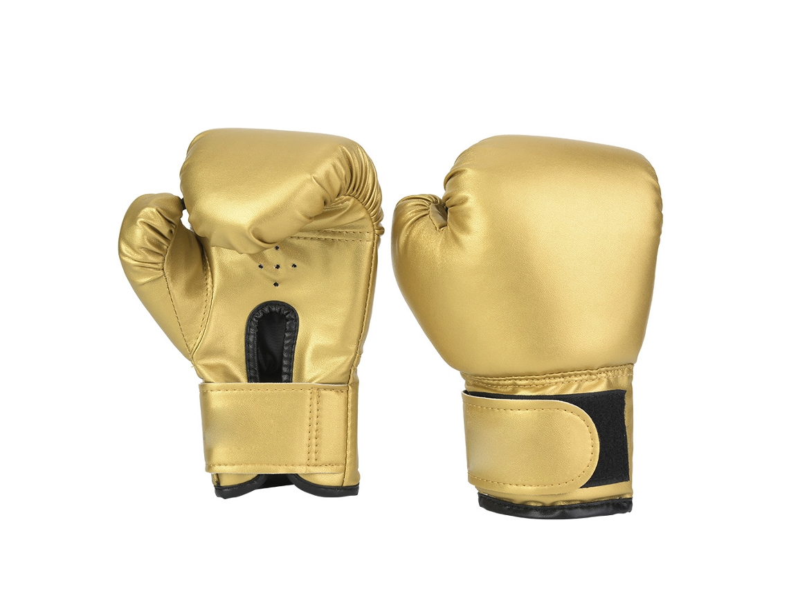 2026-guantes De Boxeo Para Niños De Cuero Pu Para Entrenamiento Golpeo Y Sacos (oro)