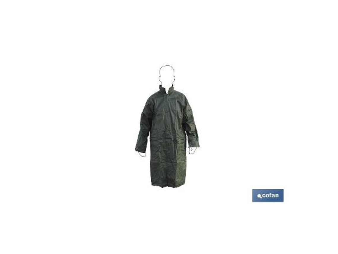 Abrigo de lluvia verde poliester/pvc talla-xl