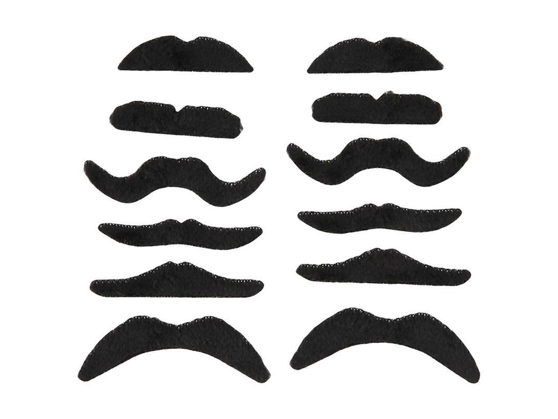 Juego De 12 Bigotes Postizos Autoadhesivos De Estilos Surtidos Para Fiestas De Disfraces O Cumpleaños.