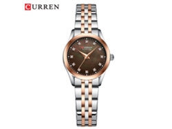 Reloj De Pulsera Para Mujer (color Café) Pequeño, Resistente Al Agua, Con Diamantes De Imitación, Ultrafino Y Con Esfera De Nácar.