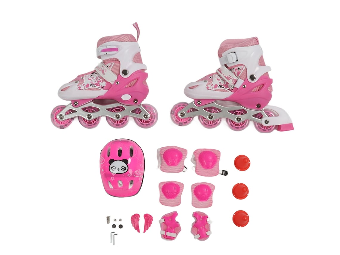 Bj-patins Em Linha Ajustáveis Para Meninos E Meninas Com Rodas Iluminadas Para Interior E Exterior