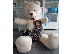 Oso de peluche grande de 2 metros, color crema, 205 cm, XXL, B.active