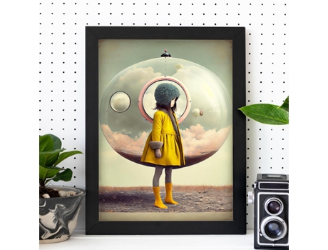 NACNIC Poster Abrigo Amarillo En Estilo Surrealismo Cinematográfico Ilustraciones Y Grabados De Historieta Abstracta Y Artística A3