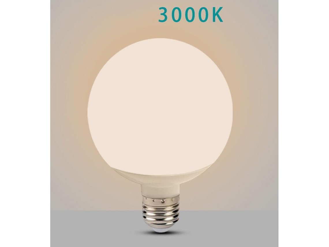 Bombilla LED E27 de bajo consumo, de uso universal para la iluminación del salón. Mdug (blanco cálido G95 20 W).