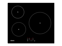 CIARRA Placa de Inducción 59cm 5600W 3 Zonas Temporizador Botón Táctil AWBIH3-F