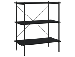 Mueble con 3 Estantes 80x40x92 Cm Negro MAISON EXCLUSIVE