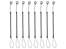 Conjunto De 8 Cordões Elásticos Para Canetas, Fáceis De Transportar E Usar. Cordão Retrátil Com Mola Espiral Anti-perda Para Canetas Stylus E Can