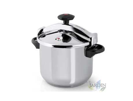 Olla Clásica A Presión 8 Litros ORBEGOZO Ø 24Cm Para Todo Tipo De Fuegos Asas Laterales Acero Inox 18/10.