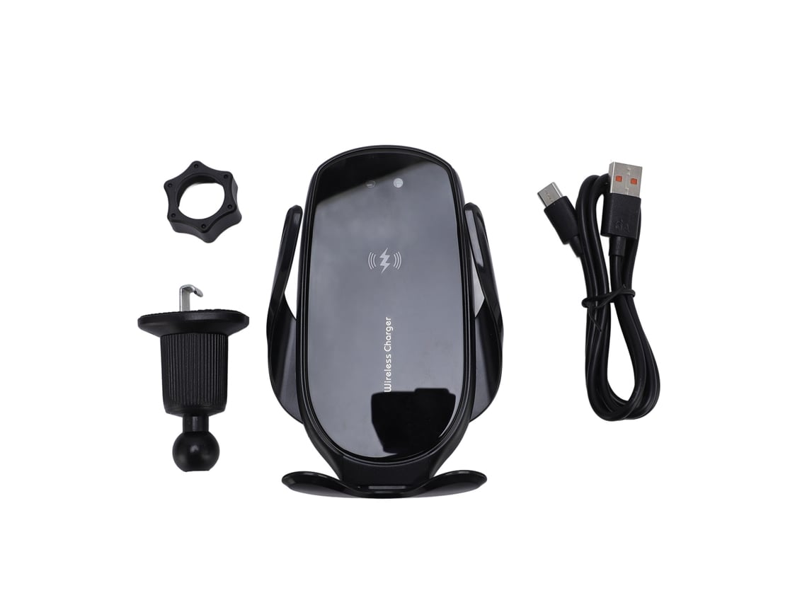 Cargador Inalámbrico Para Coche Con Fijación Automática Y Soporte Para Teléfono Móvil.