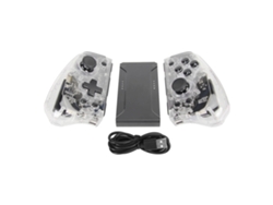 Mando De Juego (iluminación Rgb, Giroscopio De 6 Ejes) Mando Joycon Inalámbrico Totalmente Transparente