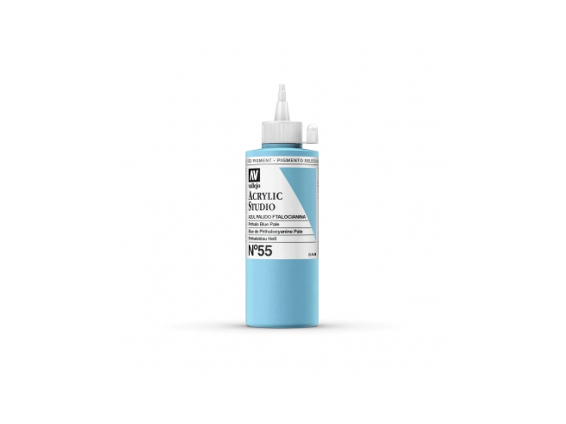 Pintura Acrilica Vallejo Studio 200 Ml (55 Azul Palido Ftalocianina)