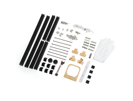 Cuadro Abierto de Computador Mini Liga de Alumínio SLOWMOOSE para Motherboard Itx / M-Atx / AtxNegro-Atx
