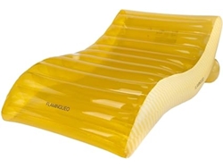 Tumbona Hinchable Piscina Flotador Gigante Pvc Amarelo