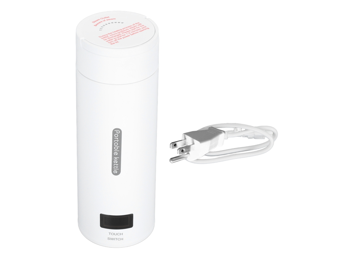 Chaleira Elétrica Portátil Aço Inox 500ml Para Viagem Carro Café Chá 4 Presets Temperaturas Us Plug 110v
