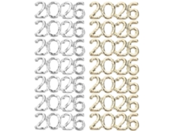 100 Pièces Breloques Métalliques Para Ongles 2026 Chiffres Doré Y Argenté, Décoration Nail Art À...