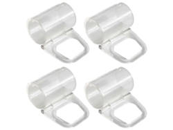 Rebe-4 Clips De Fijación De Volante Para Cortinas, Clips Decorativos De Plástico Transparente Para Persianas 4,5x3,5 Cm Transparente